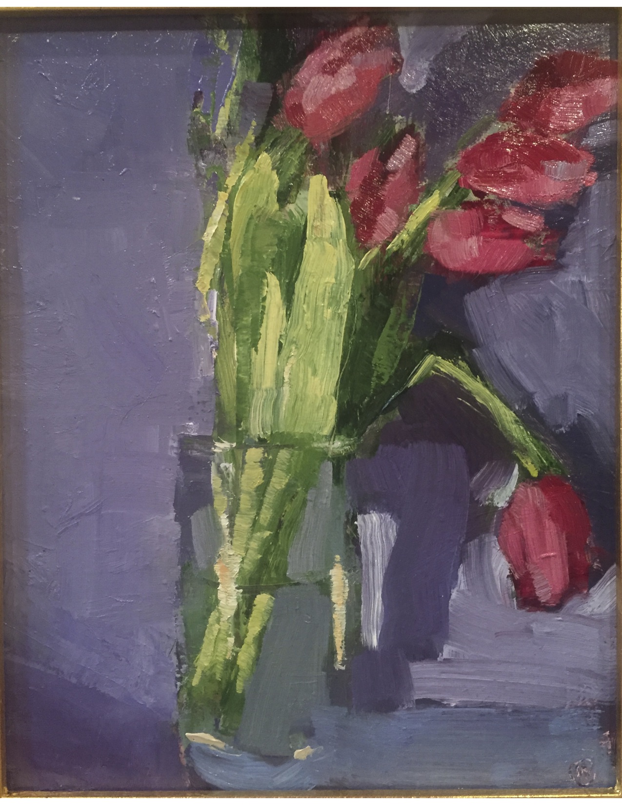 Pink Tulips, Oil on board, 8x10, SOLD