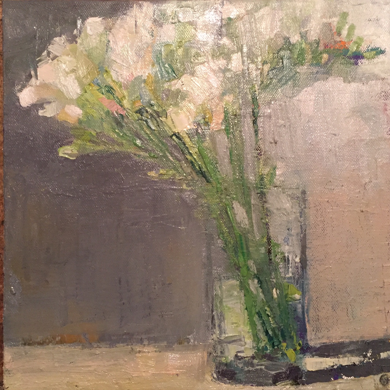 Freesia, Oil on canvas, 8"x10", SOLD