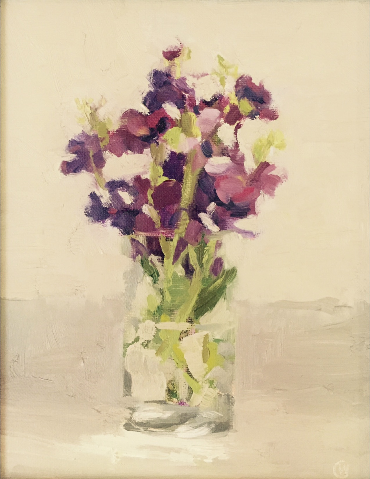 Violet, Oil on board, 8"x10", Collection of the artist 