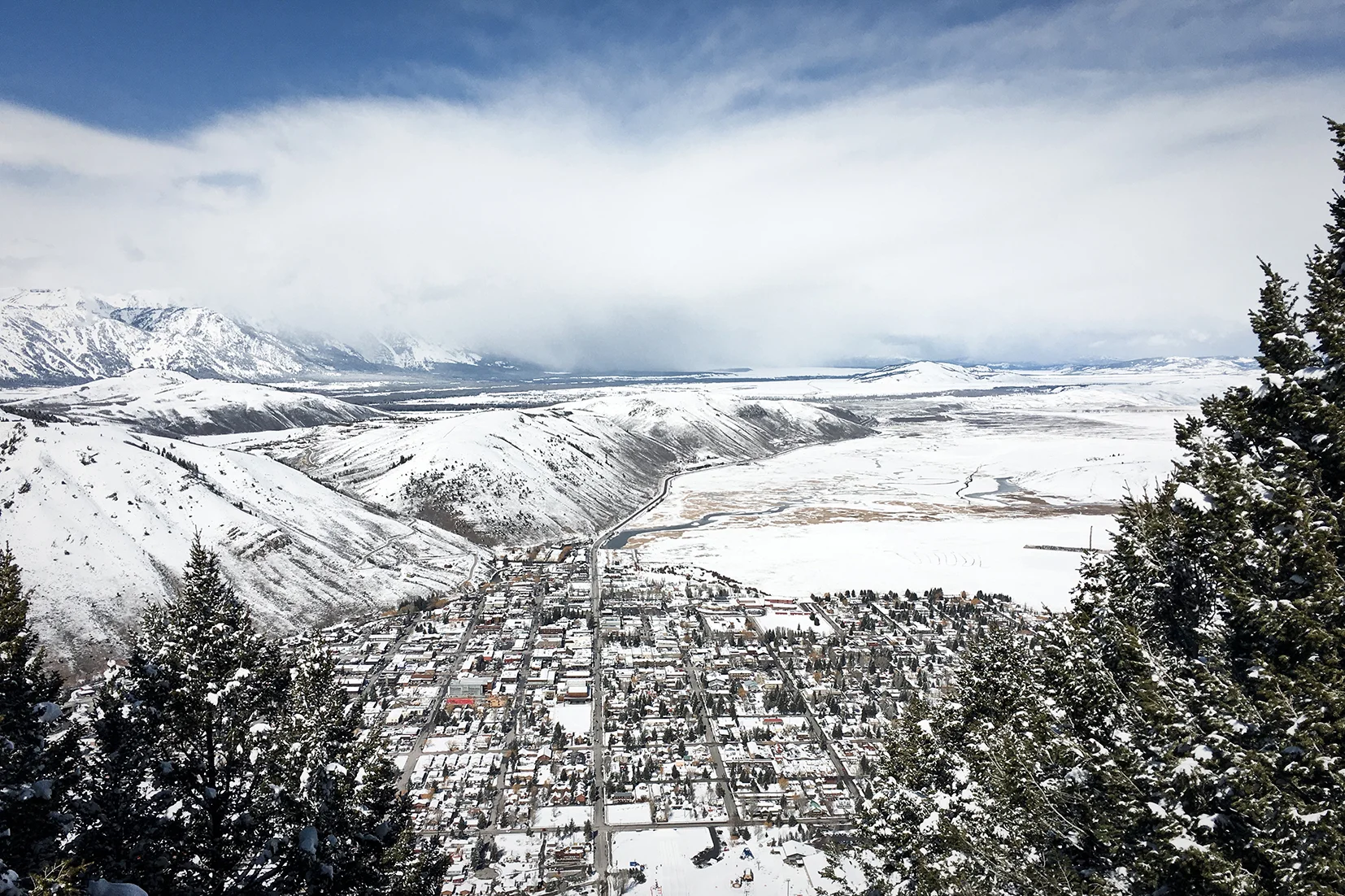 Jackson Hole as seen from the top of Snow King Mountain