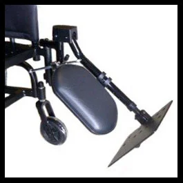 Swing Away Elevating Footrests with angle adjustable footplates