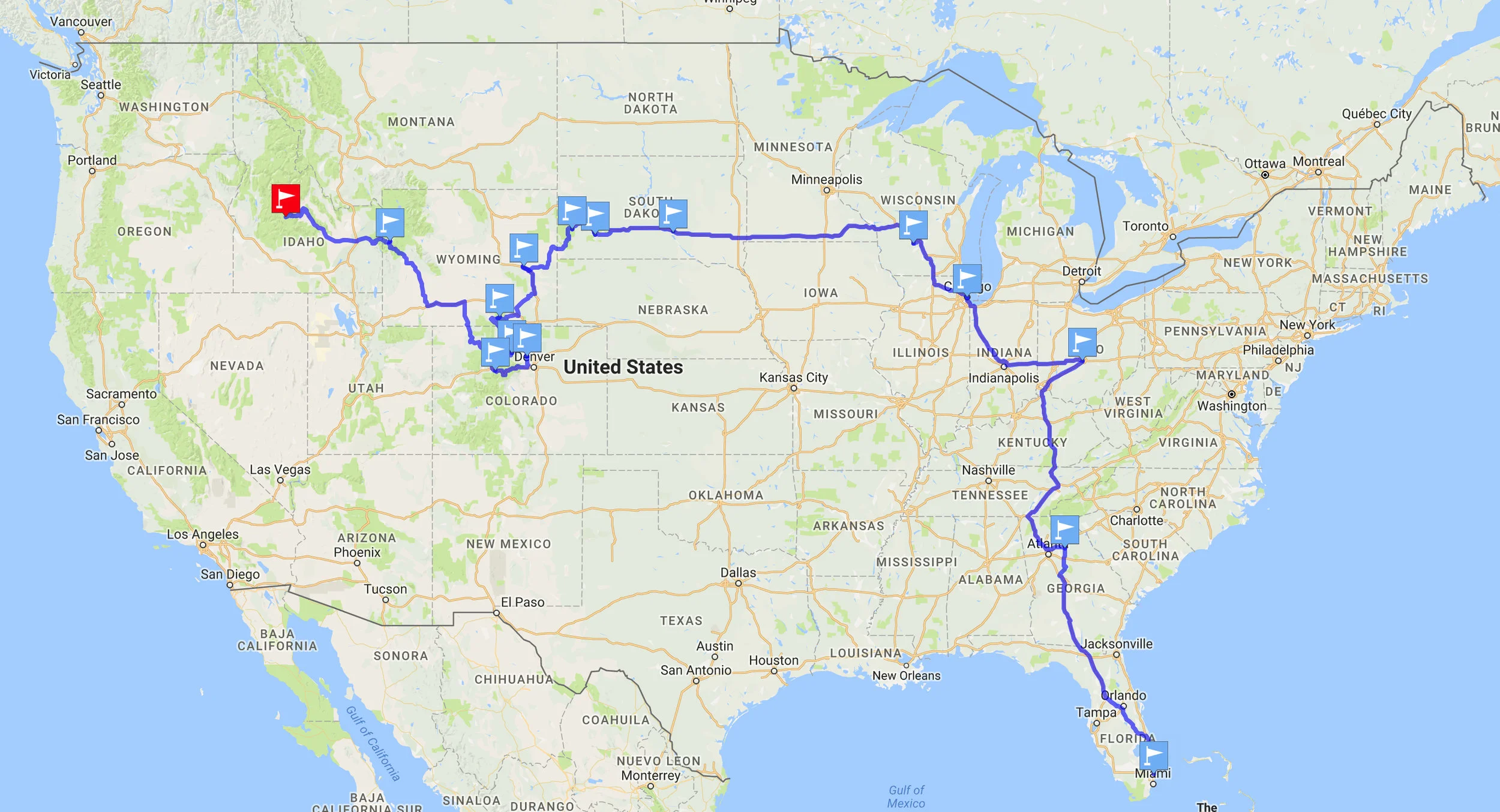 Thirteen states and 6,000 miles later!