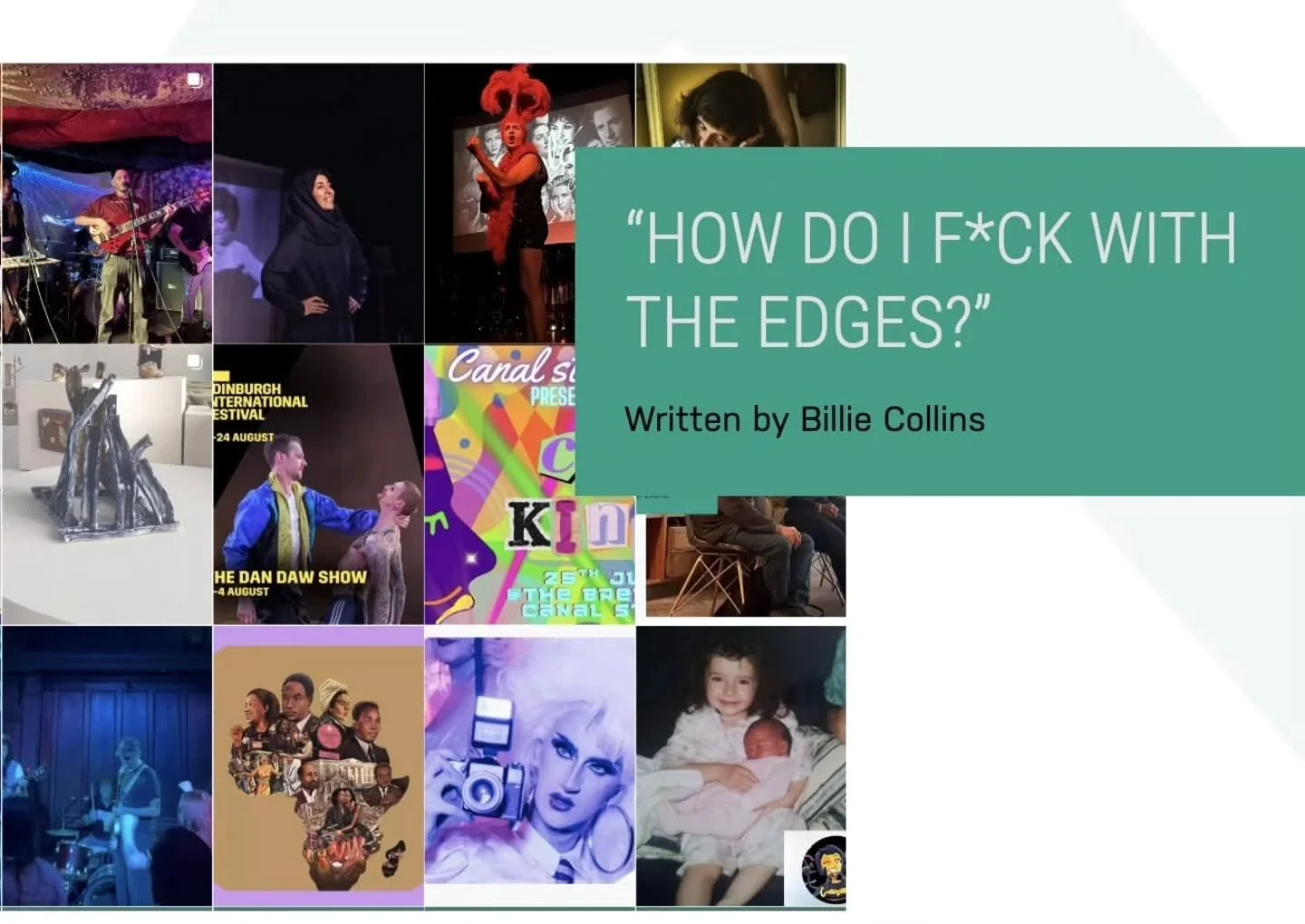 We have reached the end of our Summer Listening Programme and in the first of 4 pieces of writing about the 2025 art scene we have &quot;How Do I F*ck With The Edges?&quot; by @_billiecollins! 

Tasked with exploring the landscape for queer live perf