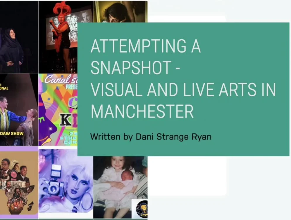 Happy Friday!  And now your chance to read the second of our Summer Listening blog posts. 

Following the Manchester visual and live arts scene 'Attempting a Snapshot' is written by @danistrangeryan 

Link in bio!