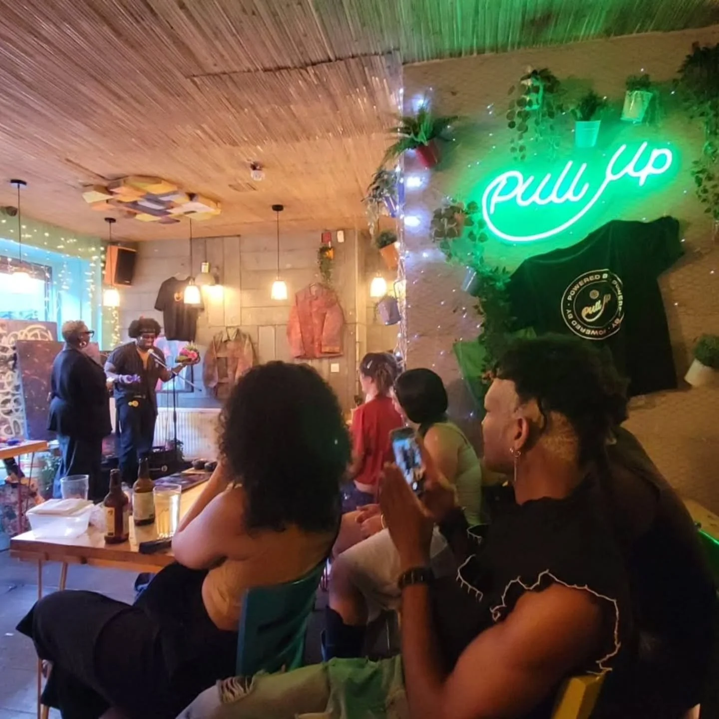 Our Listener attended Pull Up Speak and Sing @pullupbarcafe and was thinking about:

"Poetry was literally pulling people in off the street. The cafe&rsquo;s performance space was set up by the wide-open front doors, and the voices on the mic ca