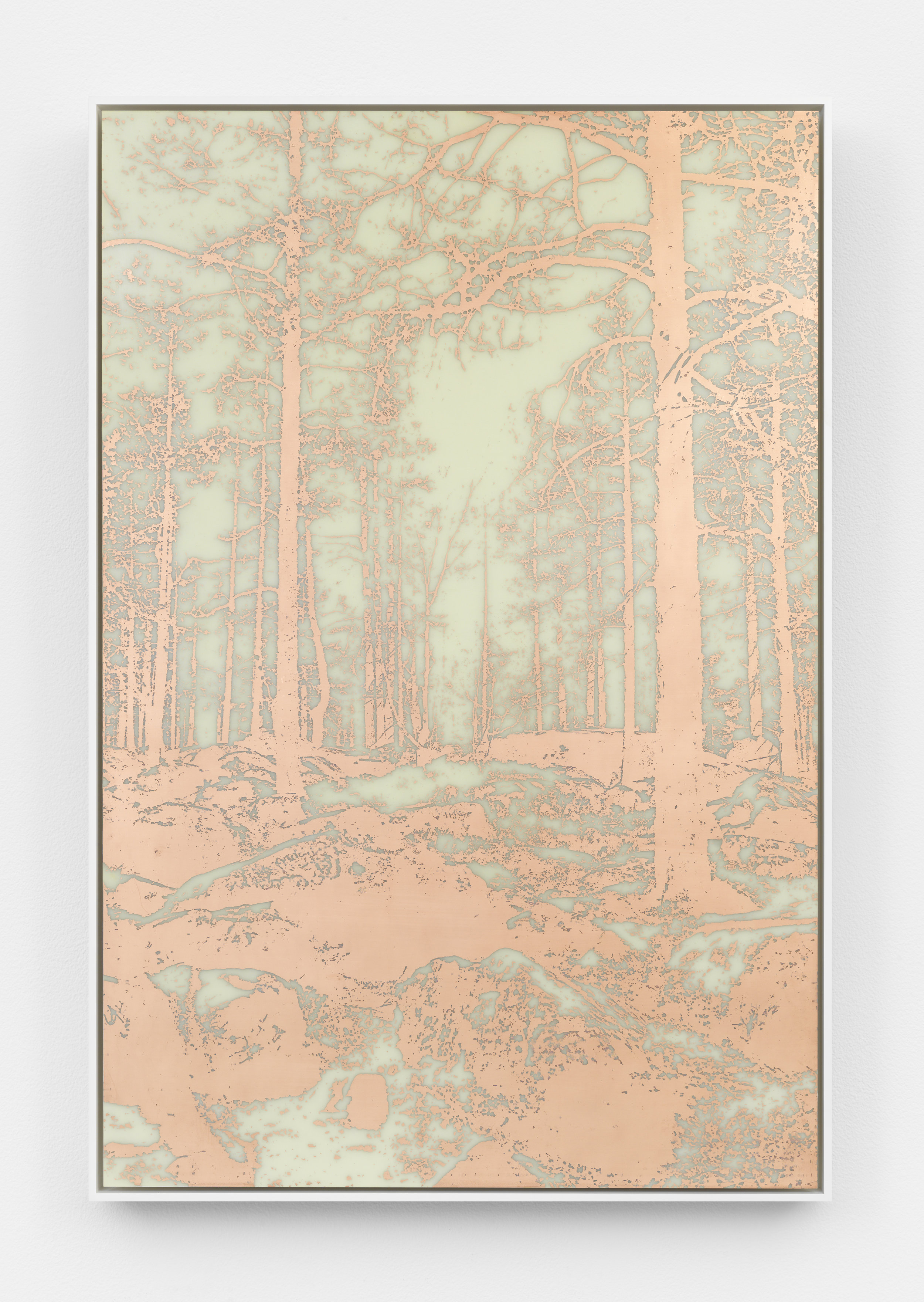 James Hoff Useless Landscape No. 27 2016 copper etching on fiberglass, aluminum, wood, lacquer Courtesy of the artist and Callicoon Fine Arts, NY.
