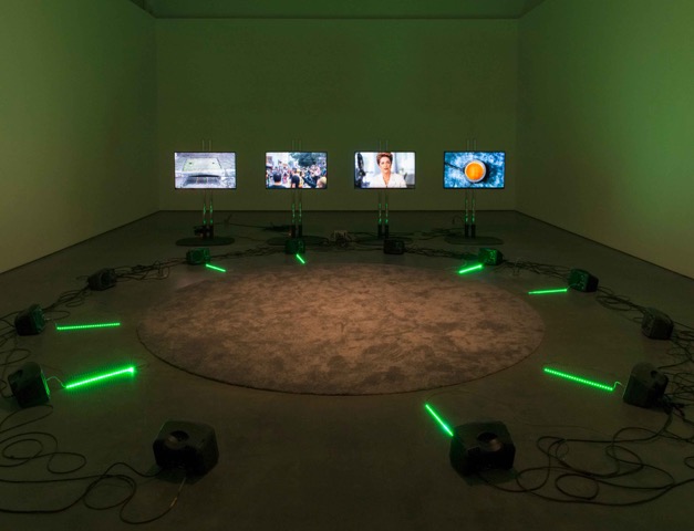 Installation view/ Haroon Mirza, ããã (2016), at Contemporary Art Gallery, Vancouver, Canada
