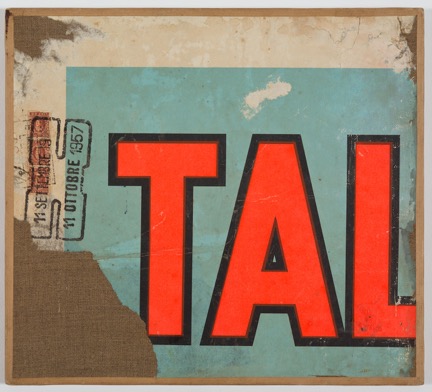 Mimmo Rotella, TAL, 1957 Décollage on canvas Copyright Mimmo Rotella Institute Courtesy Gladstone Gallery, New York and Brussels; Mimmo Rotella Institute