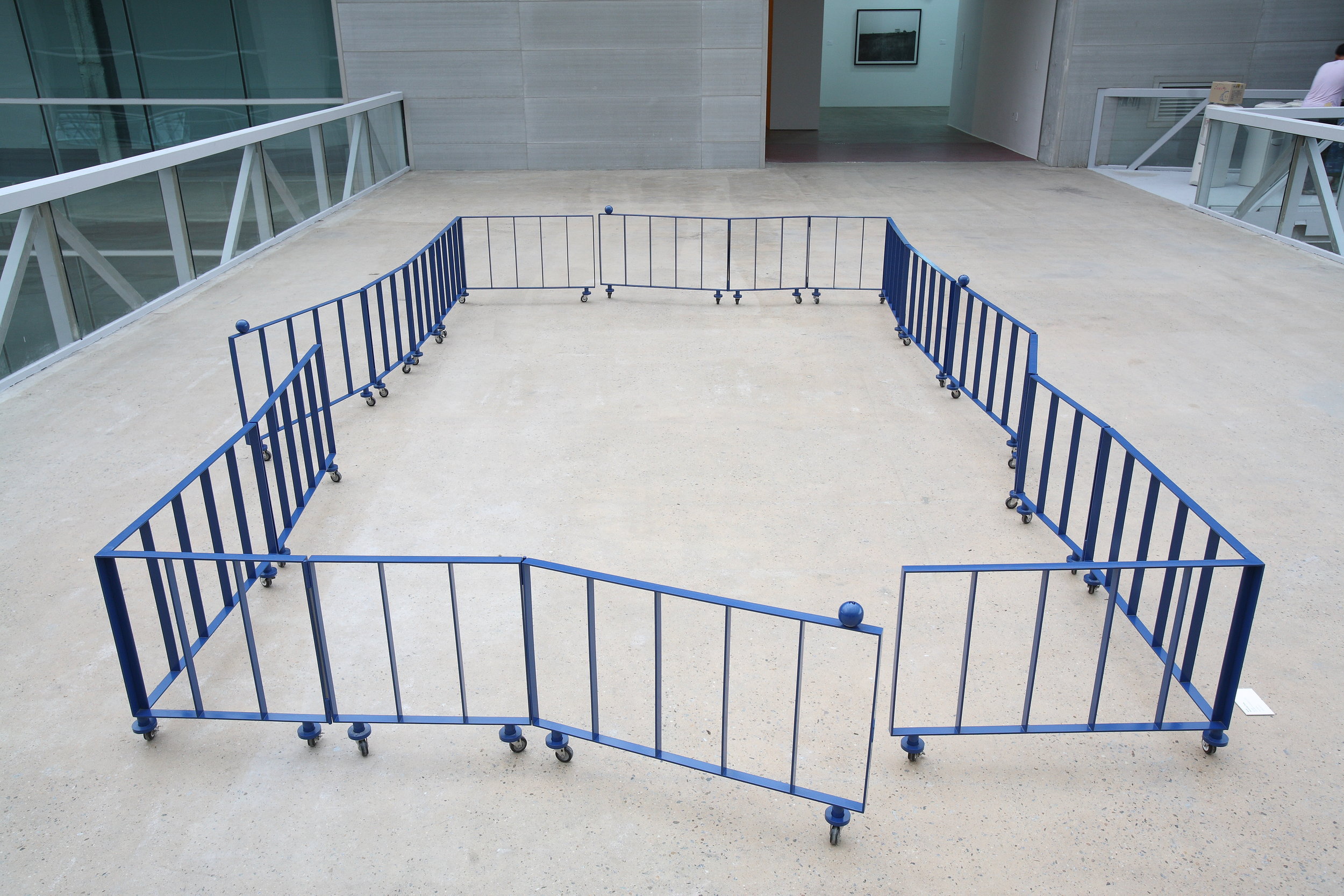 Chung Seoyoung, East West South North, 2007 Steel, wheels Courtesy of the Artist and Tina Kim Gallery
