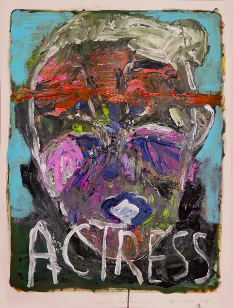 Benoit Delhomme, Director Watching His Actress, 2016 Acrylic on Arches paper