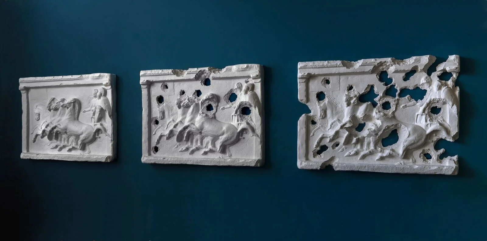 ISIS Bullet Hole Painting (Four Horses) 2016