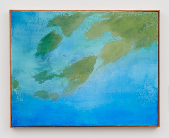 Thiago Rocha Pitta, Seascape with cianobacteria, 2017 Fresco on tile Courtesy of the artist and Marianne Boesky Gallery, New York and Aspen. © Thiago Rocha Pitta.Photo credit/ Jason Wyche.