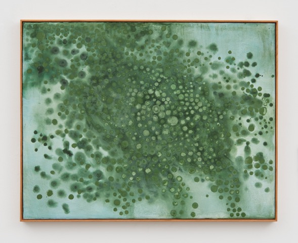 Thiago Rocha Pitta, Seascape with cianobacteria, 2017 Fresco on tile Courtesy of the artist and Marianne Boesky Gallery, New York and Aspen. © Thiago Rocha Pitta.Photo credit/ Jason Wyche