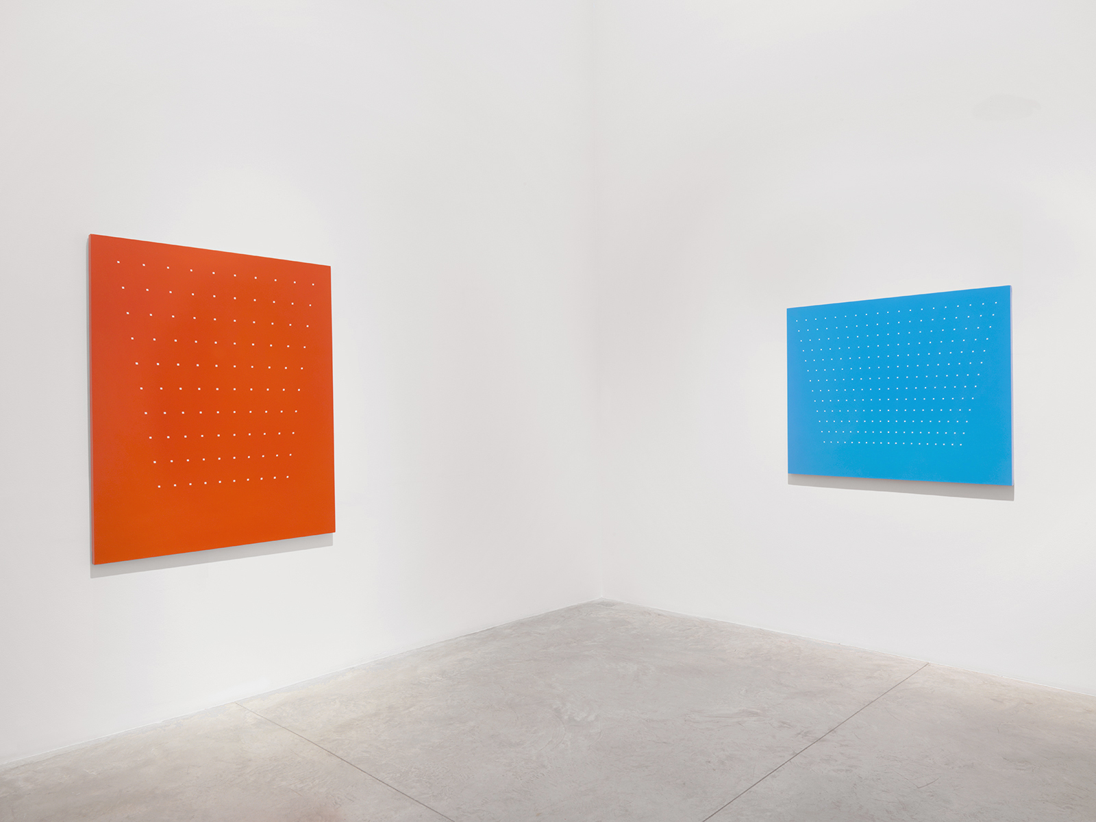 How Strange - Bright Red, Azure Blue, 2001 Oil on linen Courtesy of Christopher Burke Studio