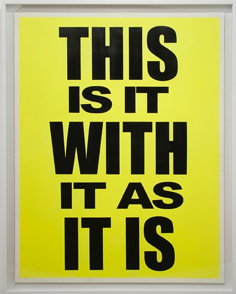 Eve Fowler, This Is It With It As It Is, 2012 Acrylic on wood panel Courtesy of Mier Gallery, Los Angeles