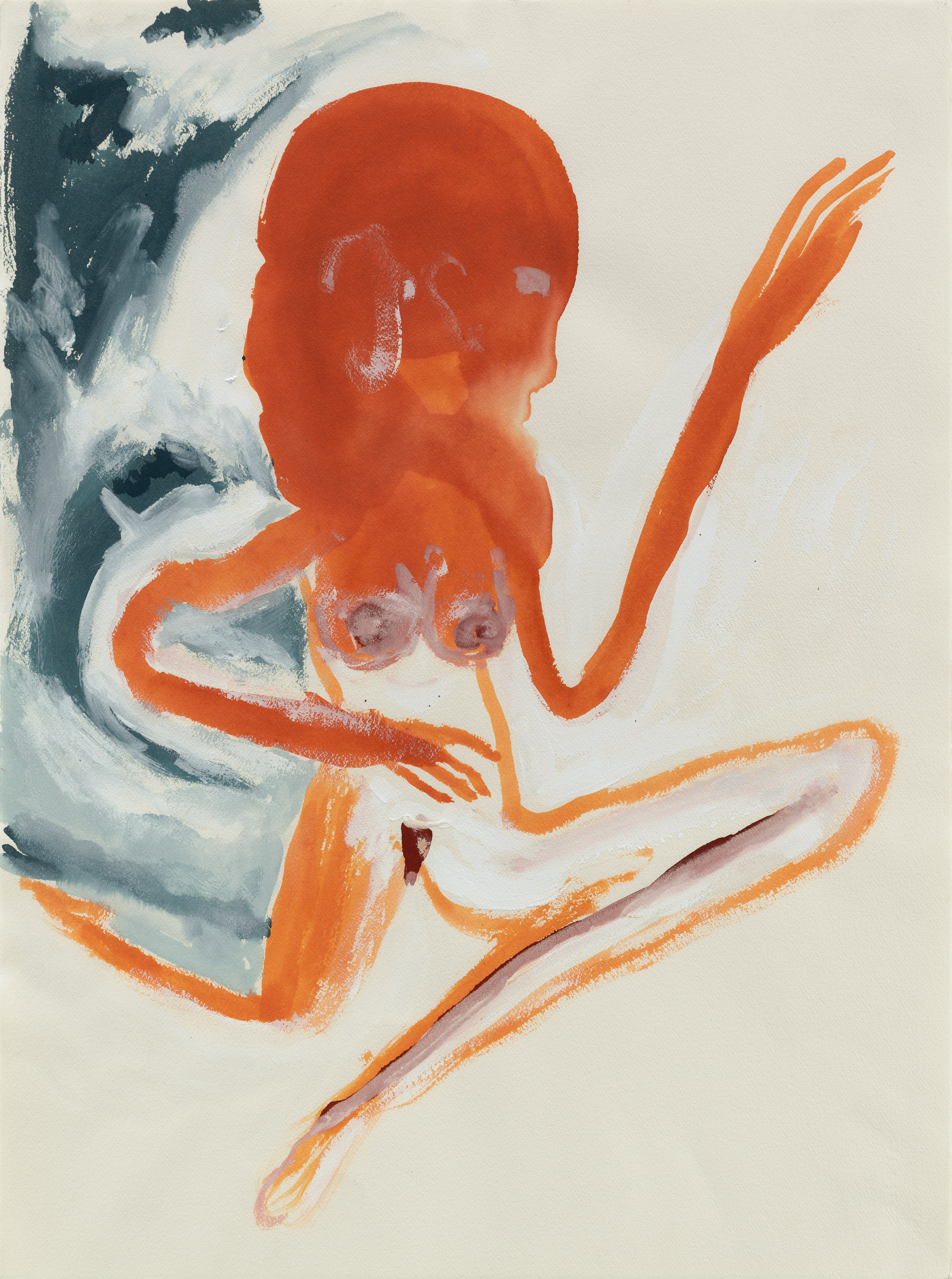 Don Van Vliet, Untitled (Woman), 1986 Gouache on paper Courtesy Michael Werner Gallery New York and London