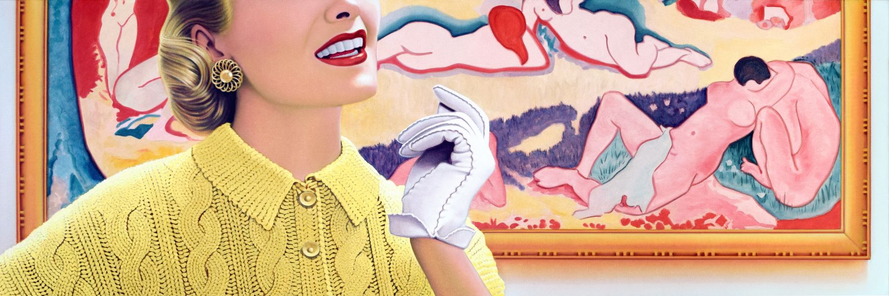 Le Bonheur de Vivre, 2017, Oil on canvas, 24 x 72 in / 61 x 183 cm