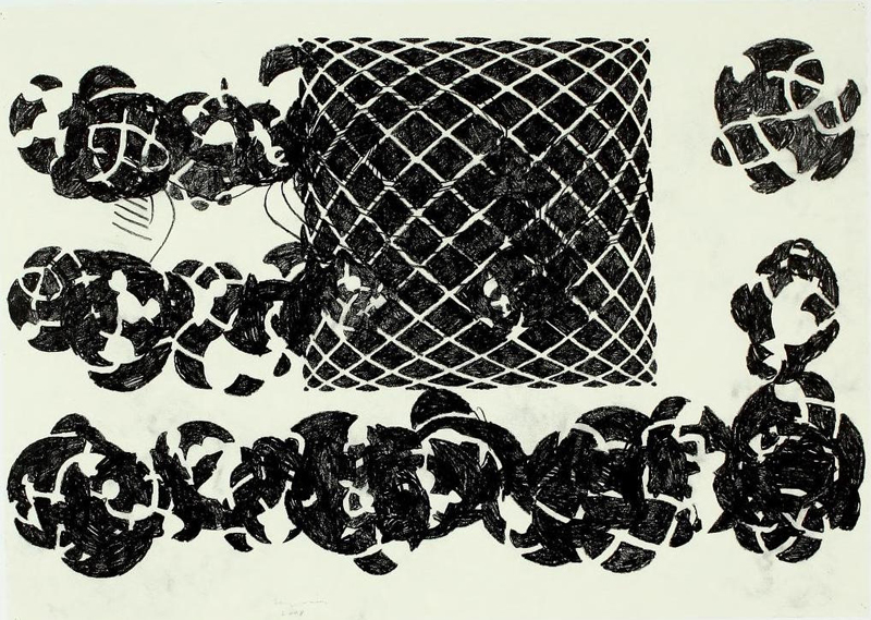 Terry Winters, 7-Fold Sequence, One, 2008. Graphite on paper, Courtesy of the Artist