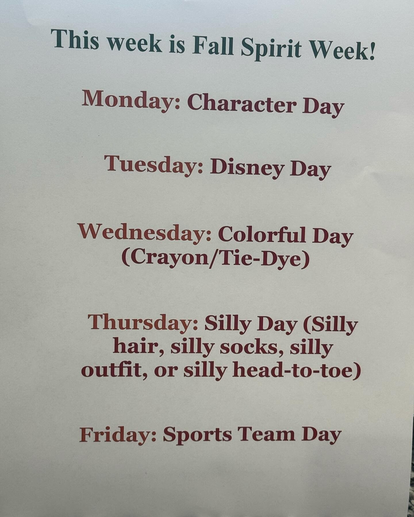 Spirit Week at Cobblestone! Character day