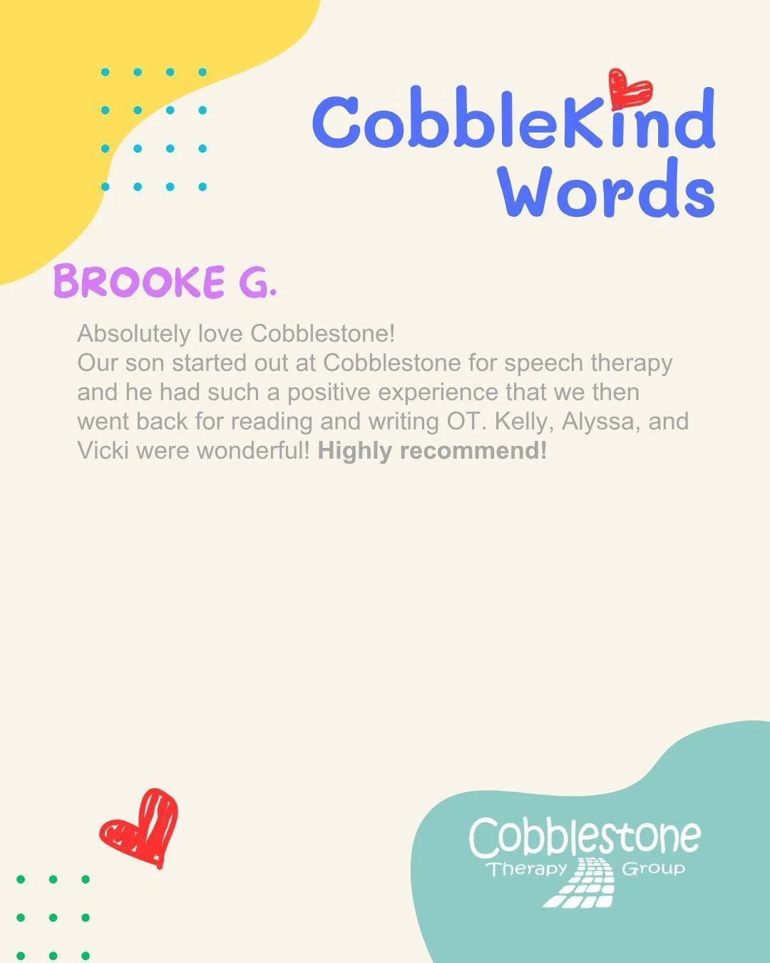 We love hearing from our amazing families, thank you, Brooke G., for sharing your experience!

Stories like this remind us why we do what we do. We&rsquo;re so proud of our dedicated team and the progress our kiddos make every day!

If you&rsquo;ve b