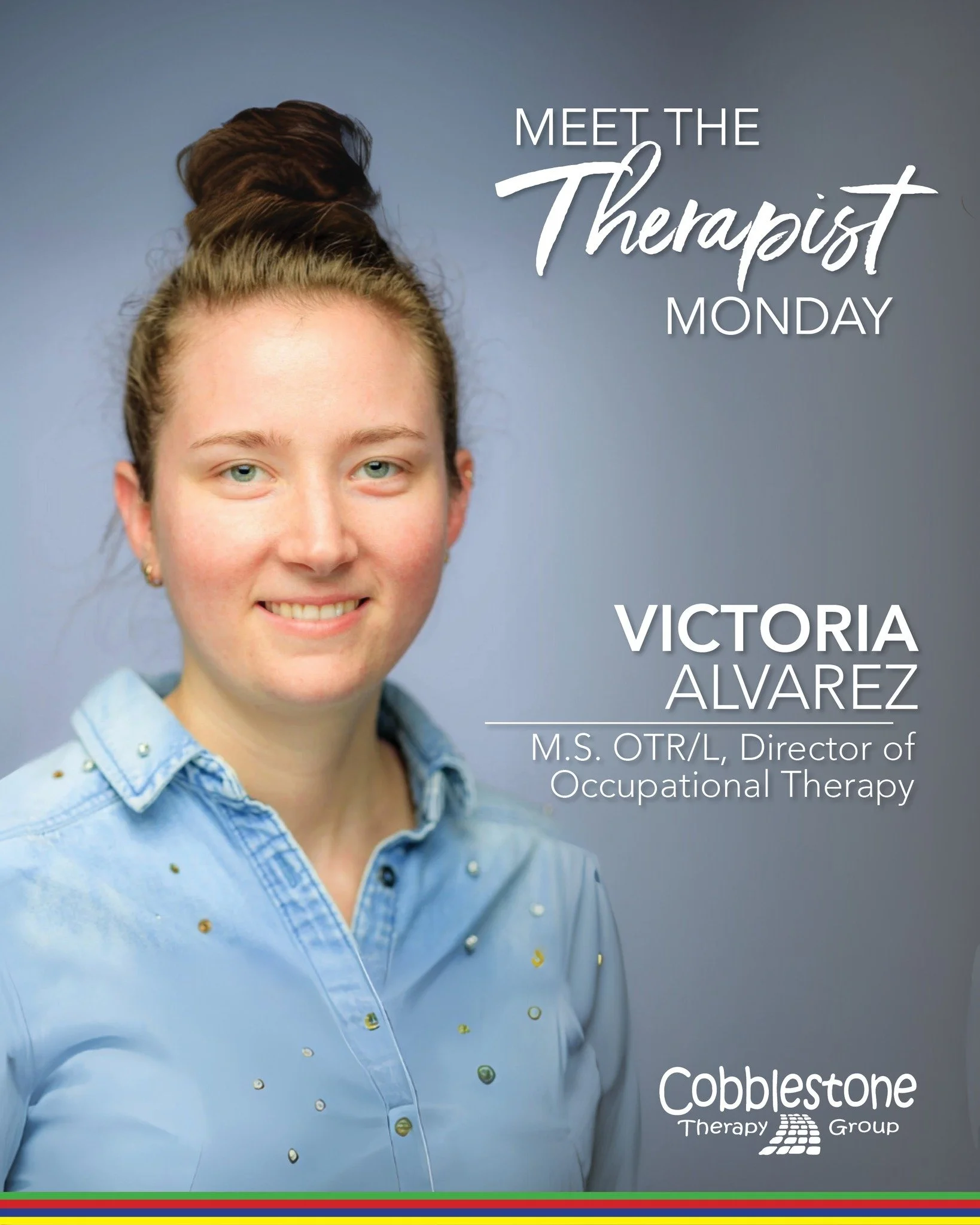 Meet Vicki Alvarez, M.S., OTR/L &ndash; Our Director of Occupational Therapy! 

Vicki brings passion, expertise, and heart to every therapy session. With advanced training in feeding therapy, TheraSuit Method&reg;, sensory processing, primitive refle