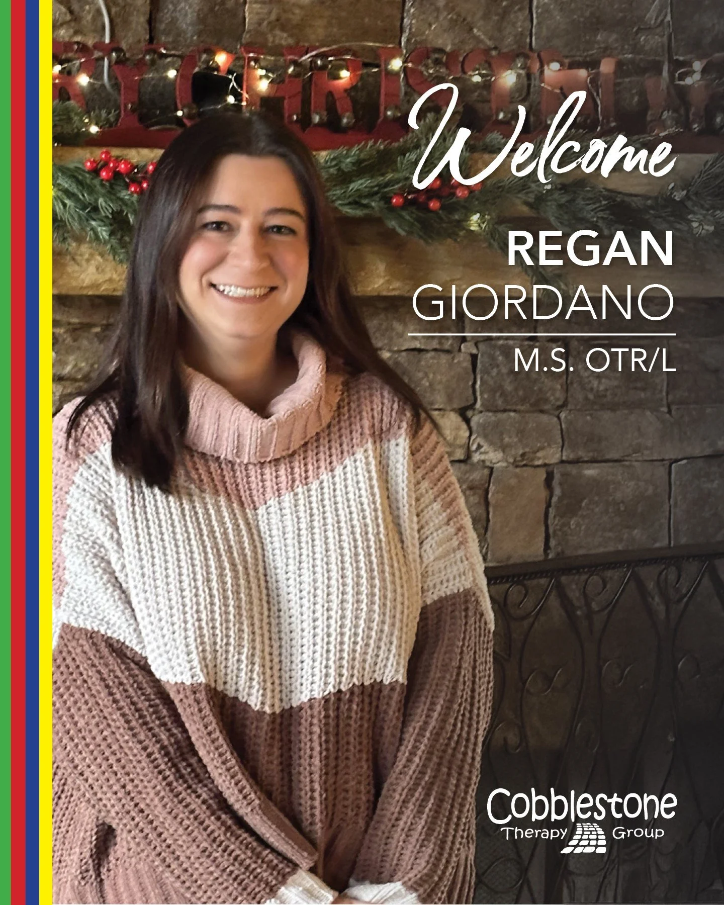 Please join us in welcoming Regan Giordano, M.S., OTR/L, to Cobblestone Therapy Group 💜

Regan earned her Master of Science in Occupational Therapy from UAB and brings valuable experience working with both adults and children across a variety of set