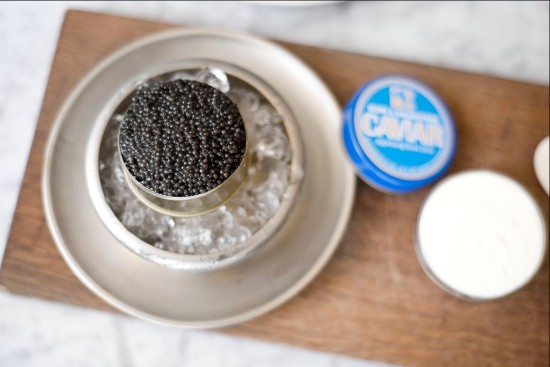 caviar Russ & Daughters on table at cafe.jpg