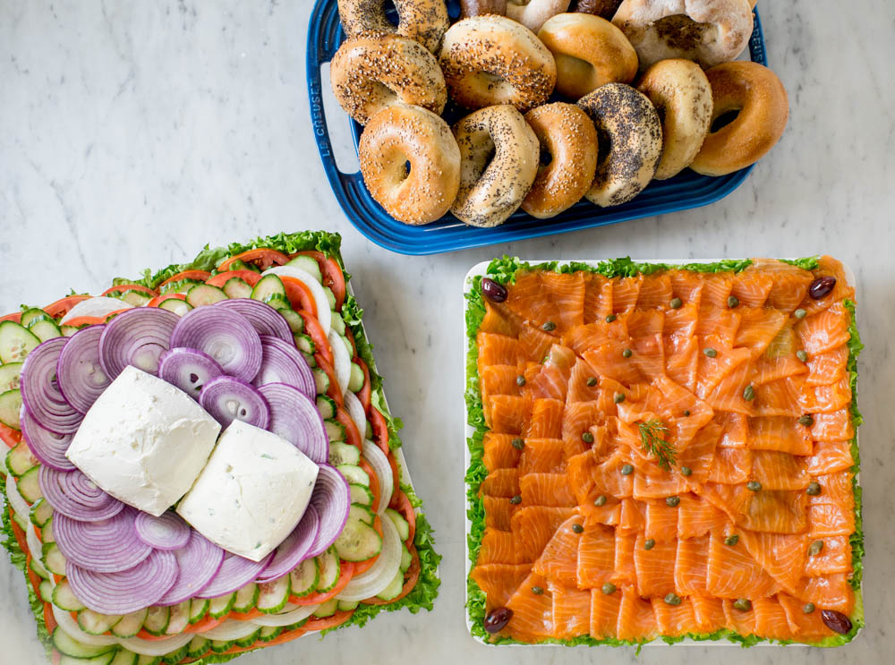Bagels and smoked fish spread