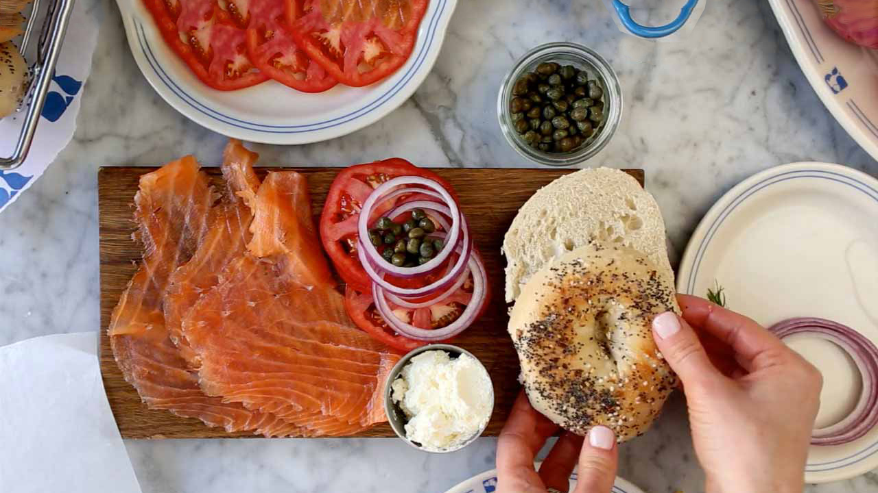 Резултат слика за man preparing salmon and egg