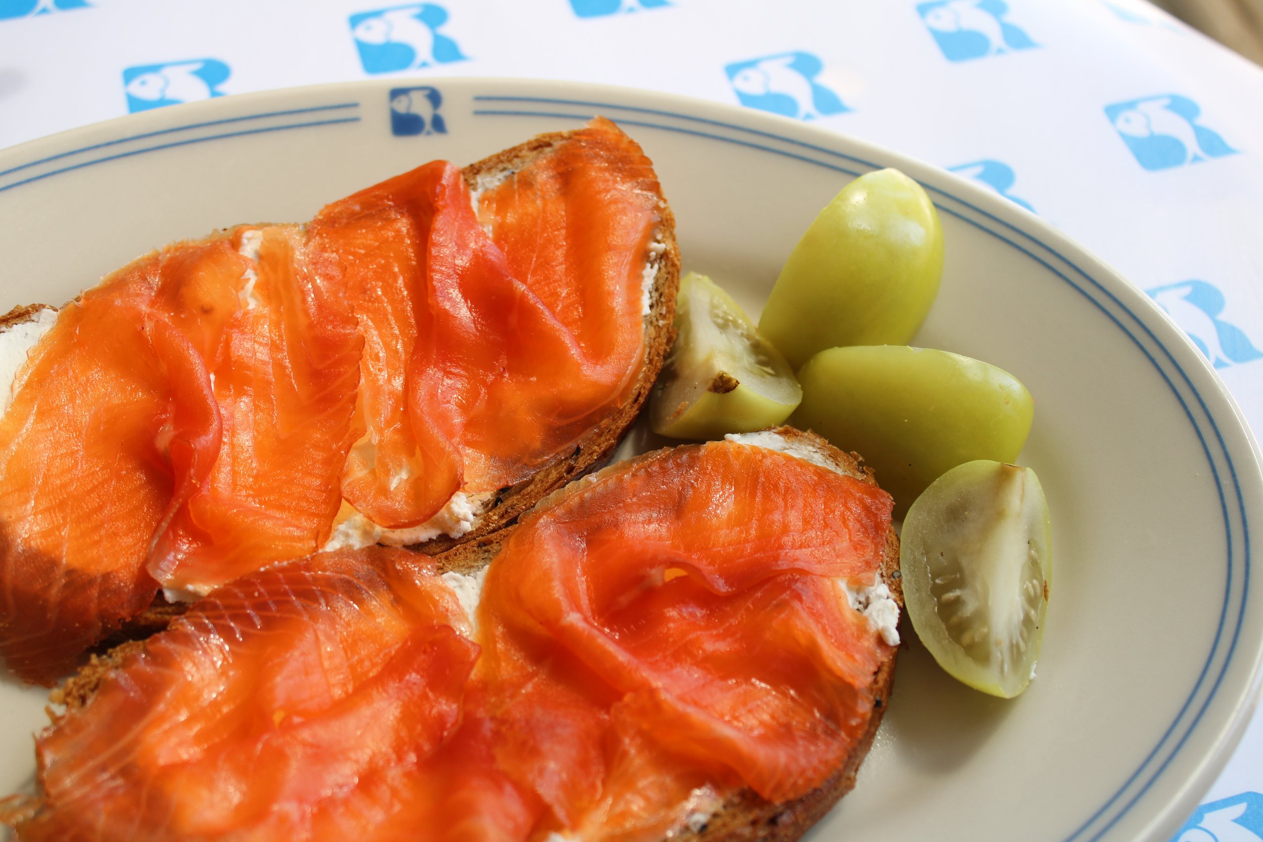 NY Steelhead trout on shissel rye with green tomato (2).JPG