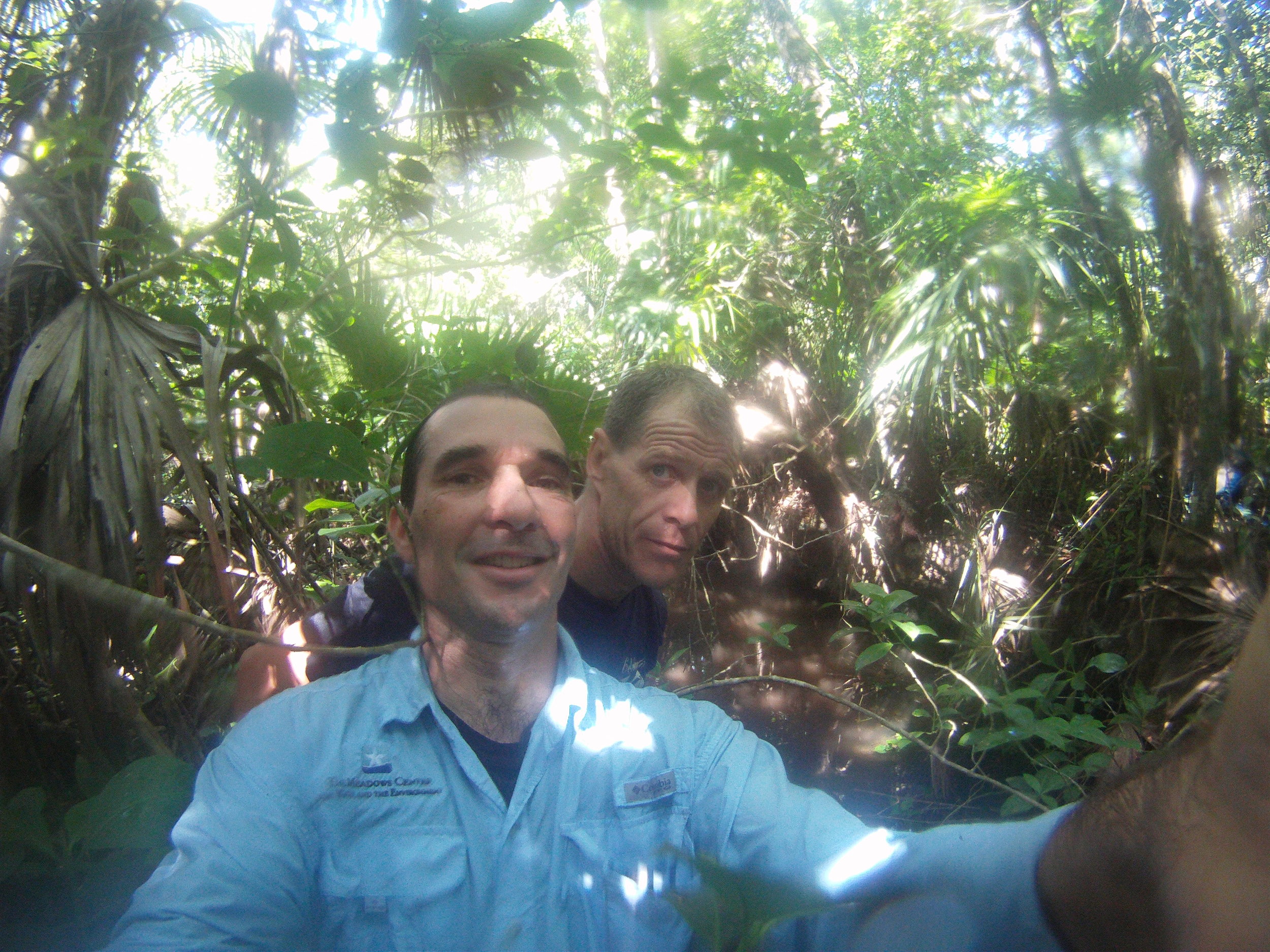 Sam and Christophe finding Cenote Doblado, 2013