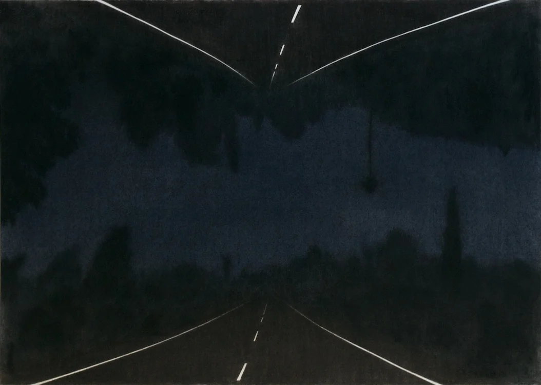 LN3 , 2013, dry pastel pigment on paper, 70 x 100 cm
