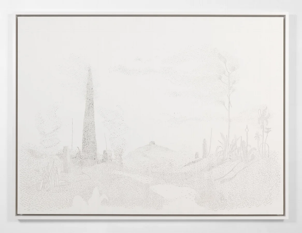 Untitled - MD1 , 2011, enamel on glass mirror, wood frame, 165 x 220 cm