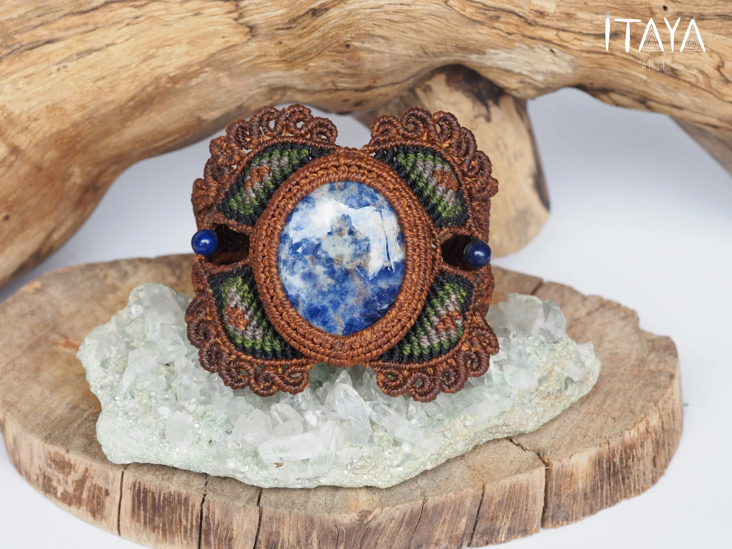 [RESERVED FOR TOMOMI] · Sodalite &amp; Lapis Lazuli · Macrame Bracelet 