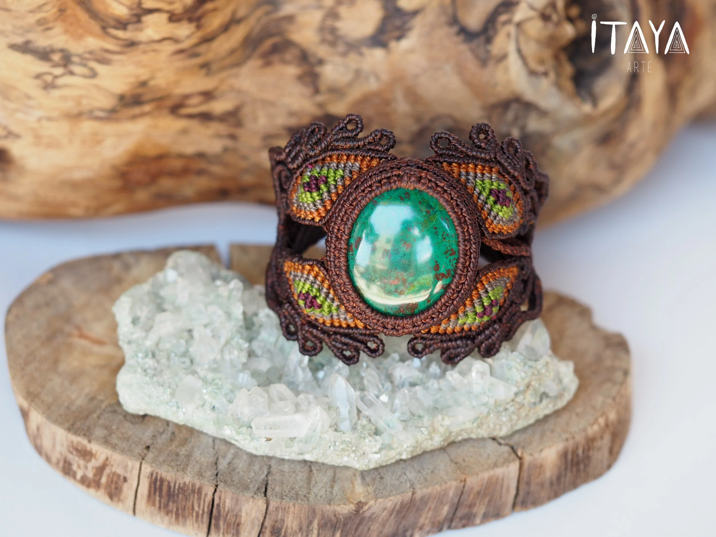 Chrysocolla · Macrame Bracelet