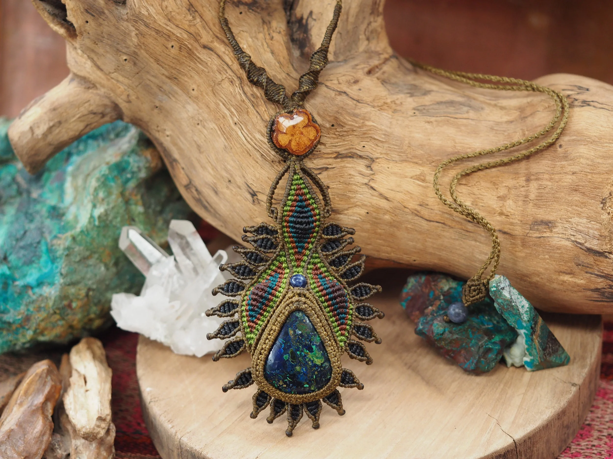 Azurite SACHA SISA · Macrame Necklace