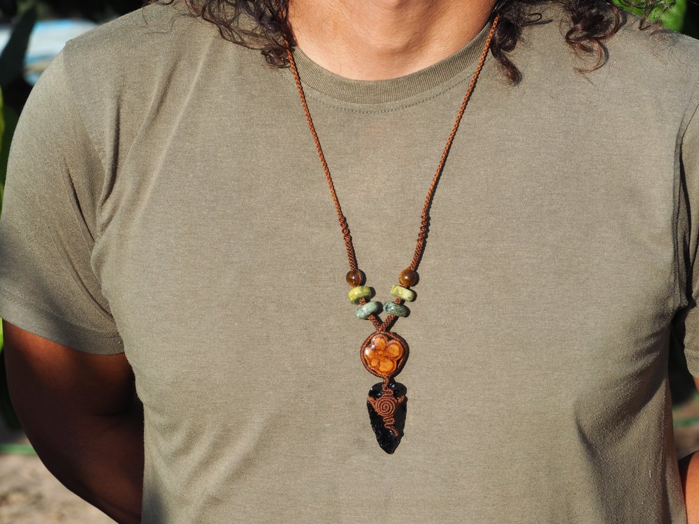Adjustable Colorful Macrame Boho Necklace For Men - Hippie Necklace