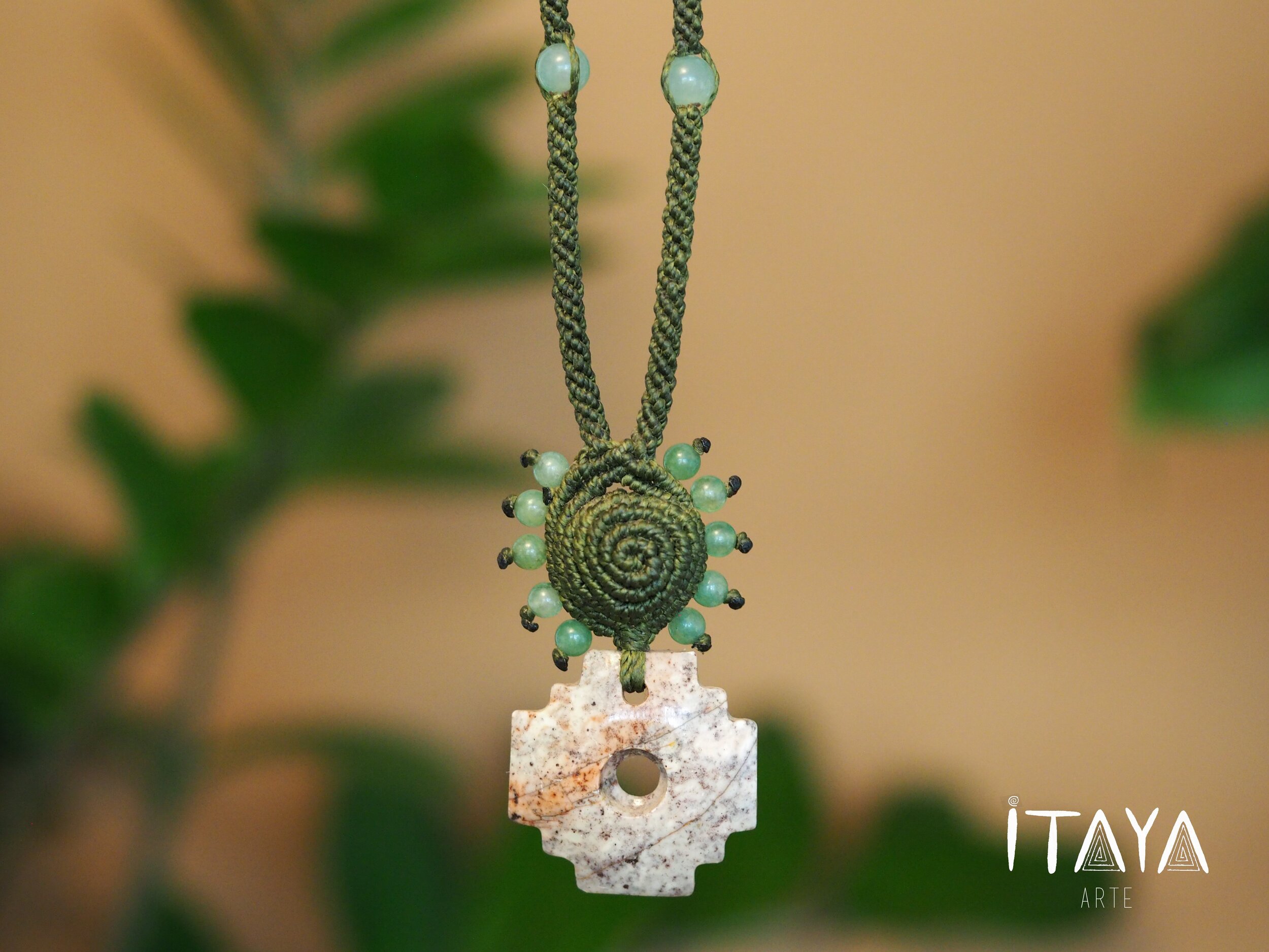 Chakana Sun · Macrame Talisman Necklace
