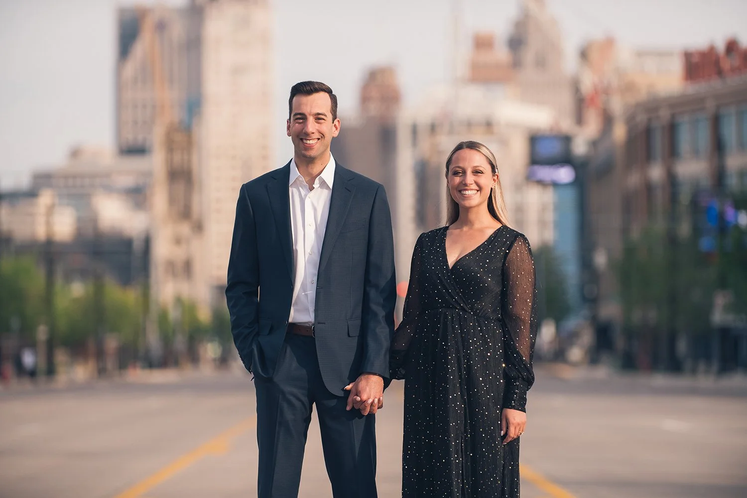   Quiet moment between newlyweds in Detroit, photographed by a Detroit wedding photographer.  