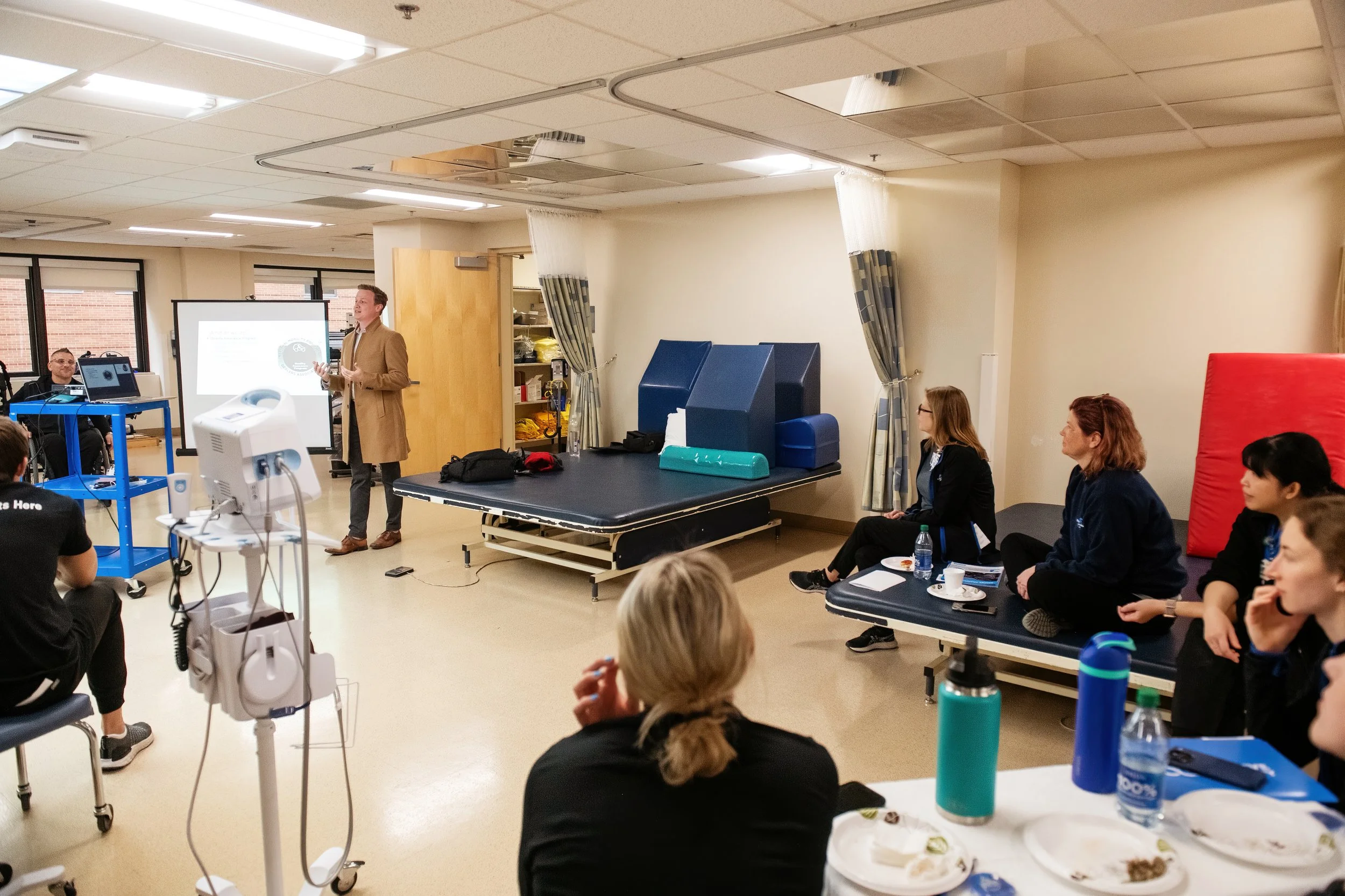   Corporate celebration in Detroit photographed to reflect company culture.  