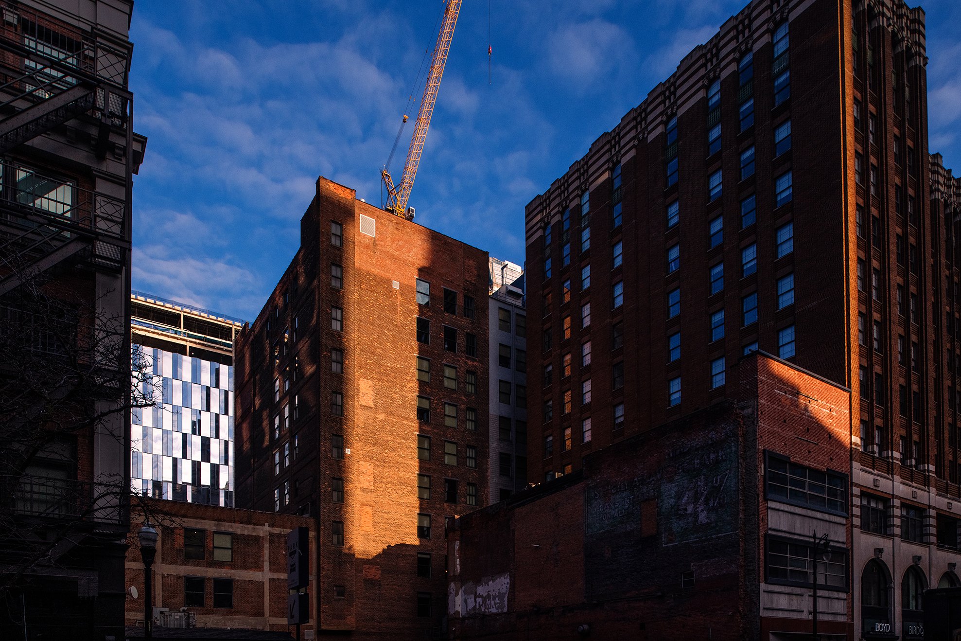 Architectural detail at Hudson’s Detroit, designed by SHoP Architects and developed by Bedrock. 