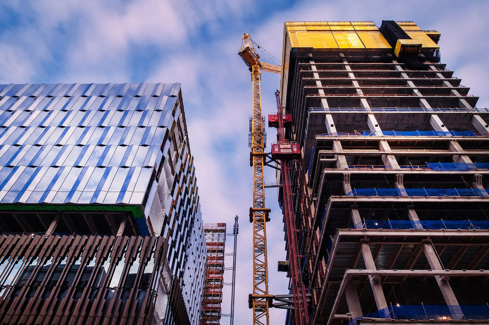  Hudson’s Detroit tower under construction in Detroit, designed by SHoP Architects for Bedrock. 