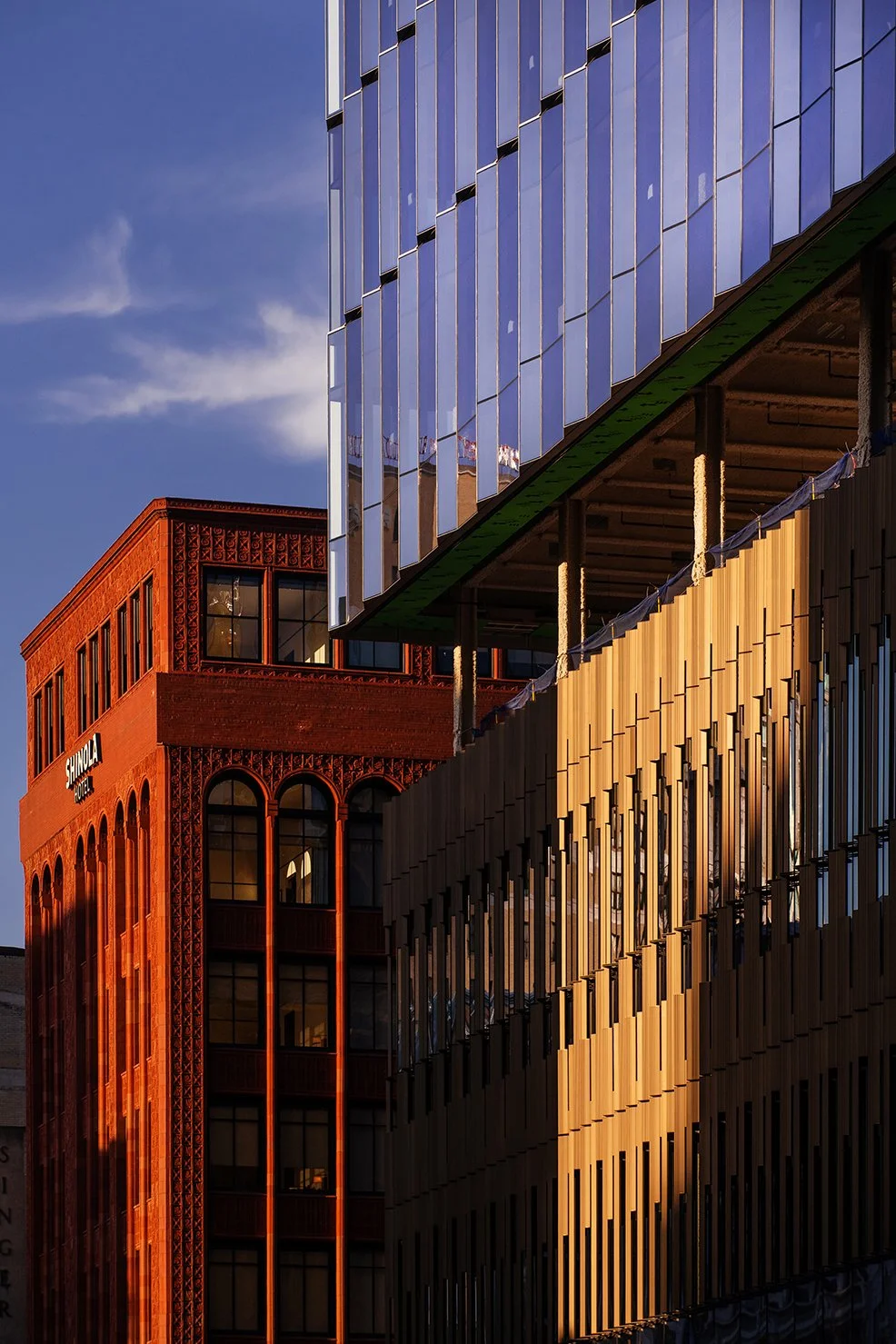  Architectural photograph of Hudson’s Detroit in Detroit, designed by SHoP Architects and developed by Bedrock. 