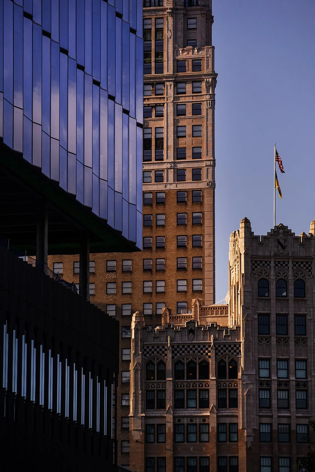  Exterior view of Hudson’s Detroit, a Bedrock project designed by SHoP Architects. 