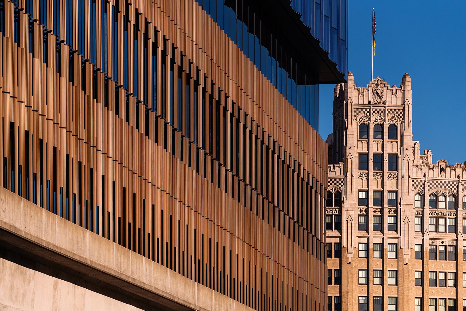  Hudson’s Detroit tower presence in the Detroit skyline by SHoP Architects for Bedrock. 