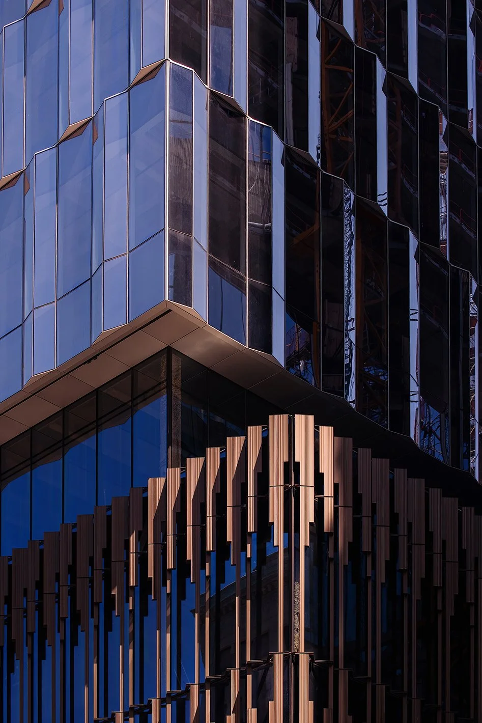  Hudson’s Detroit building massing in downtown Detroit designed by SHoP Architects and developed by Bedrock. 