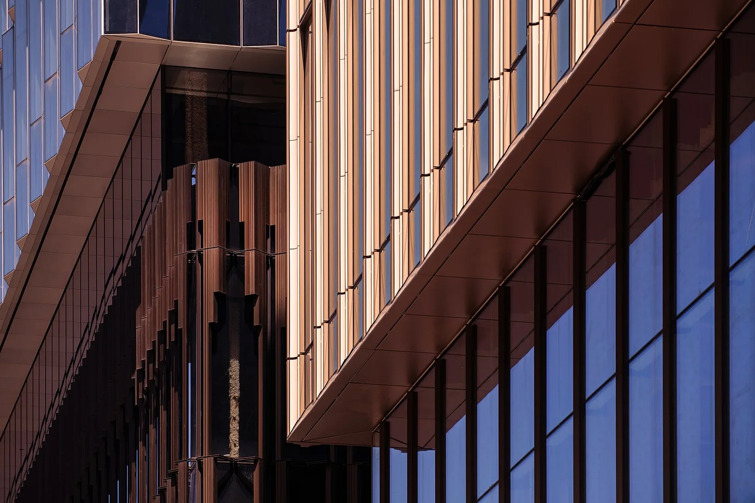  Hudson’s Detroit tower framed within the Detroit skyline by SHoP Architects and Bedrock. 