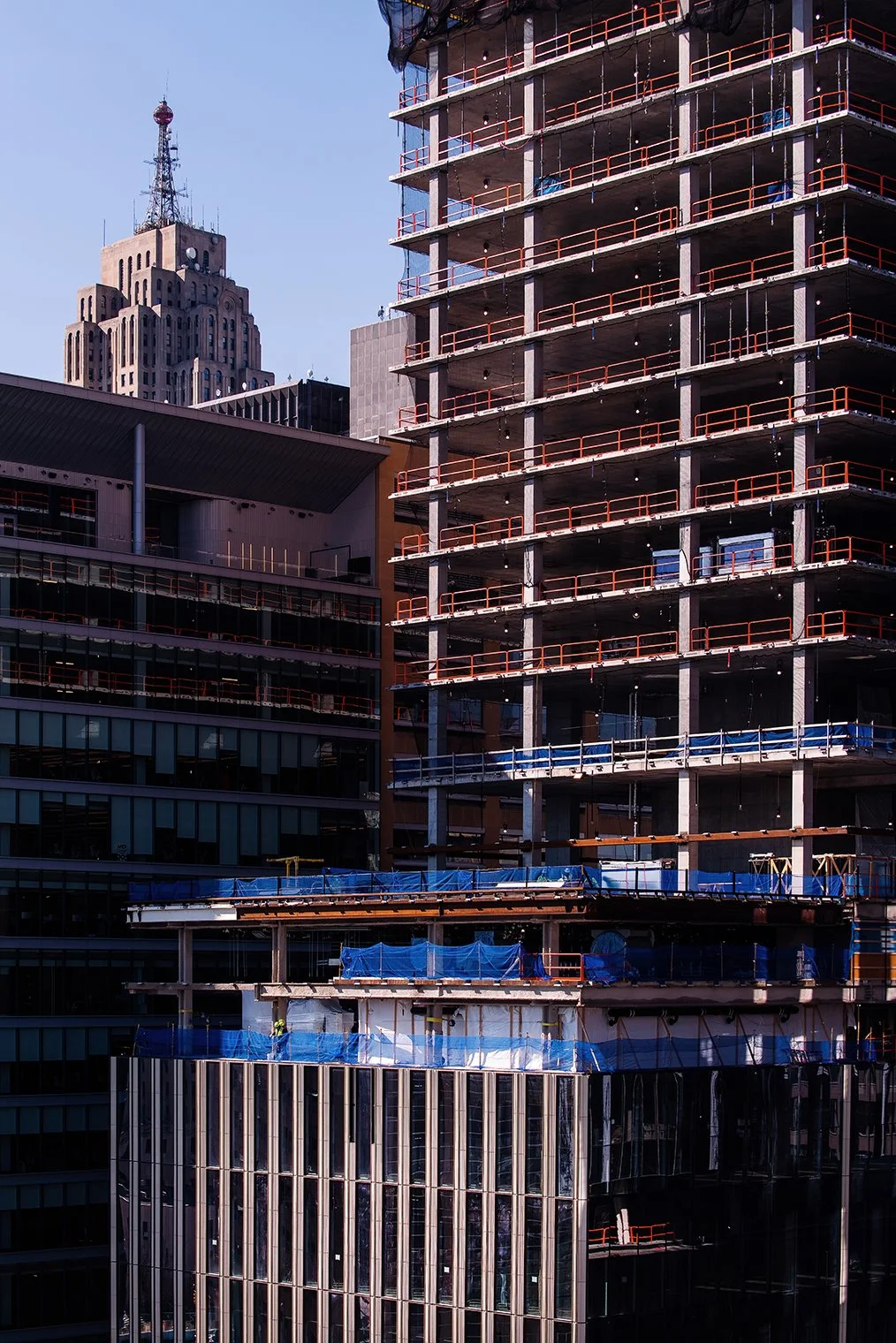  Hudson’s Detroit architectural form captured in Detroit for Bedrock’s SHoP Architects project. 