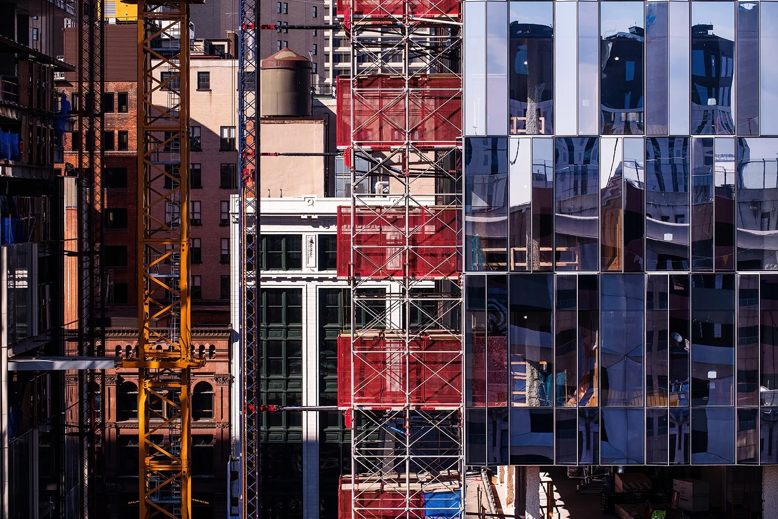  Hudson’s Detroit tower under construction in Detroit designed by SHoP Architects for Bedrock. 