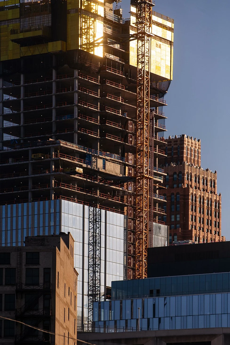  Urban development scene featuring Hudson’s Detroit in Detroit by SHoP Architects and Bedrock. 
